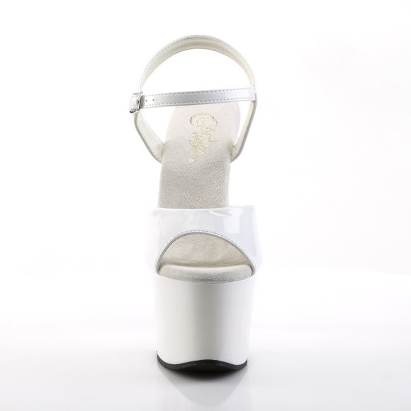 Pleaser Sky 309 White Platform Heels Sandals - Picture 4 of 5